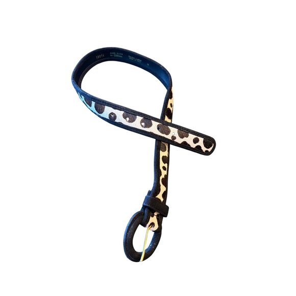 Anne Klein For Calderon Leopard Print Haircalf Leather Belt - Picture 1 of 4
